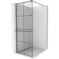 Mexen Paroi de douche Kioto+ 90x200, noir, gun metal