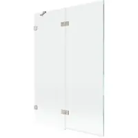 Mexen Lunar Paroi de douche à 2 panneaux, gauche 120 x 150 cm, transparent, nickel brossé - 897-120-100-97-00-L