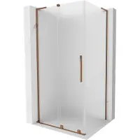 Mexen Velar L Cabine de douche à porte coulissante 100 x 75 cm, mat, or rose - 871-100-075-33-60