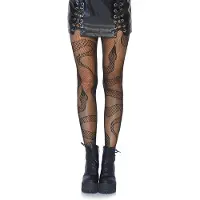 Leg avenue Collants r sille serpent . Couleur noire.