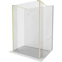 Mexen Kioto paroi de douche freestanding 180 x 30 x 30 cm, transparente, finition dorée - 800-180-030-222-55-00-030