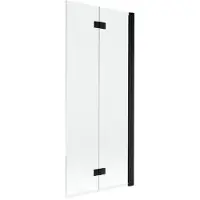 Mexen Mist Paroi de douche 2 pièces droite 80 x 150 cm, transparent, noir - 8A9-080-002-70-00-P