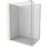 Mexen Kioto Paroi de douche à l'italienne 125 x 40 cm, transparent, or - 800-125-212-50-00-040