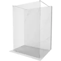 Mexen Kioto paroi de douche à poser 150 x 200 cm, transparent 8 mm, nickel brossé - 800-150-002-97-00