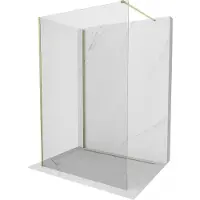 Mexen Kioto Paroi de douche à l'italienne 125 x 100 cm, transparent, or - 800-125-212-50-00-100