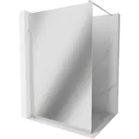 Mexen Kioto Paroi de douche à l'italienne 100 x 200 cm, miroir 8 mm, nickel brossé - 800-100-101-97-50