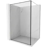 Mexen Kioto Paroi de douche à l'italienne 150 x 200 cm, motif noir 8 mm, nickel brossé - 800-150-101-97-70