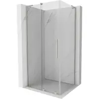 Mexen Velar L Cabine de douche coulissante 90 x 70 cm, transparente, nickel brossé - 871-090-070-03-97