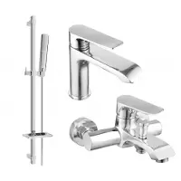 Mexen Pecos DQ72 Mélangeur lavabo et baignoire avec accessoires, chrome (72703DQ72-00)