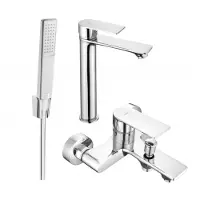 Mexen Royo R72 Mélangeur lavabo et baignoire avec accessoires, chrome (72213R72-00)