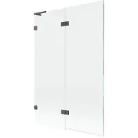 Mexen Lunar L Paroi de douche à 2 panneaux, gauche 120 x 150 cm, transparent, gris bronze brossé - 897L-120-100-66-00-L
