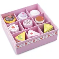 Woet Set de jeu pour enfants - - Assortiment Pâtisseries - 9 pièces - Rose - Boîte cadeau