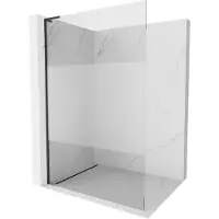 Mexen Kioto L paroi de douche à l'italienne 70 x 200 cm, transparent/opaque, noir - 800-070-103-70-35
