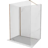 Mexen Kioto Paroi de douche à l'italienne 100 x 70 cm, transparent, or rose - 800-100-212-60-00-070