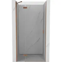Mexen Mist-H Porte de douche battante gauche 70 cm, transparente, cuivre brossé - 8A5-070-000-65-00-L