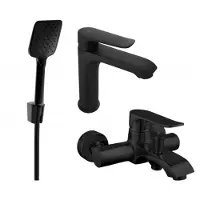 Mexen Pecos R62 Mélangeur lavabo et baignoire avec accessoires, noir (72703R62-70)