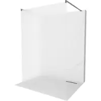 Mexen Kioto paroi de douche 140 x 200 cm, verre au lait 8 mm, gris canon brossé - 800-140-002-66-30