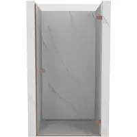 Mexen Lunar-B Porte de douche pivotante droite 75 cm, transparente, cuivre brossé - 832-075-000-65-00-P