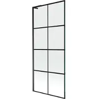 Mexen Next L Paroi pliante pour baignoire à 1 volet 80 x 150 cm, motif noir, noir - 895-080-000-03-77-70