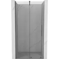 Mexen Porte de douche coulissante Velar 120 cm, transparente, métal brossé - 871-120-000-01-95