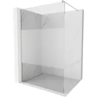 Mexen Kioto Paroi de douche à l'italienne 120 x 200 cm, transparent/marbreux 8 mm, nickel brossé - 800-120-101-97-35