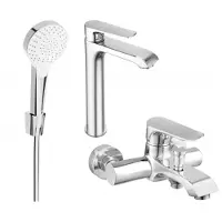 Mexen Pecos R05 Mélangeur lavabo et baignoire avec accessoires, chrome (72713R05-00)