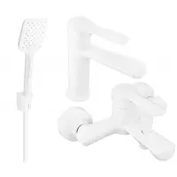 Mexen Saber R62 Mélangeur lavabo et baignoire avec accessoires, blanc (72103R62-20)