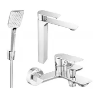 Mexen Alexset R62 Mélangeur lavabo et baignoire avec accessoires, chrome (71213R62-00)
