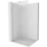 Mexen Cloison de douche coulissante Velar Walk-in 70 x 200 cm, givré 8 mm, nickel brossé - 871-070-000-33-97