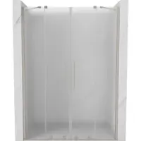 Mexen Velar Duo porte de douche coulissante 140 cm, givrée, nickel brossé - 871-140-000-32-97