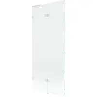 Mexen Lunar L Paroi pliante pour baignoire à 2 volets, gauche 80 x 150 cm, transparent, blanc - 897L-080-100-20-00-L