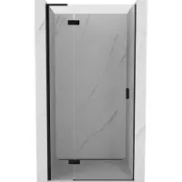 Mexen Mist-H L Paroi de douche pivotante gauche 75 cm, transparente, noire - 8A5L-075-000-70-00-L