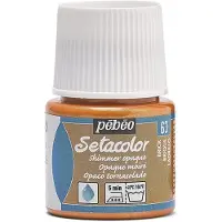 Pebeo Peinture tissu - Pébéo - Sétacolor opaque moire brique - 45 ml - Effet brillant - Pour divers tissus