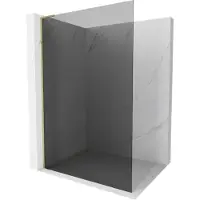 Mexen Kioto L Paroi de douche à l'italienne 80 x 200 cm, graphite, or - 800-080-103-50-40