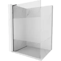 Mexen Kioto L paroi de douche Walk-in 110 x 200 cm, transparent/givre, gris foncé brossé - 800-110-103-66-35