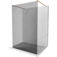 Mexen Kioto paroi de douche 140 x 200 cm, graphite 8 mm, cuivre brossé - 800-140-002-65-40