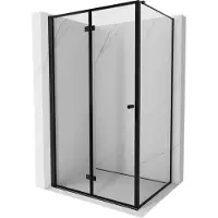 Mexen Mist-F T cabine de douche pliante gauche 90 x 120 cm, cadre noir, noir - 8A6T-090-120-70-70-L
