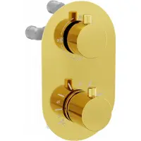 Mexen Kai mitigeur thermostatique douche/baignoire 3 sorties, or (77602-50)