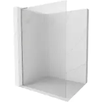 Mexen Kioto L Paroi de douche à l'italienne 70 x 200 cm, transparent, nickel brossé - 800-070-103-97-09