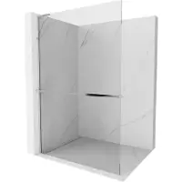 Mexen Kioto+ L paroi de douche avec tablette de plain-pied 90 x 200 cm, transparent, chromé - 800-090-123-01-00