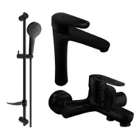 Mexen Kama DF05 set de baignoire, Noir - 72513DF05-70