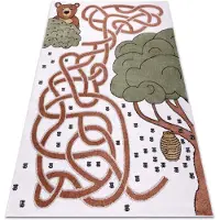 Rugsx Tapis FUN Honey pour enfants, ours, abeilles crème 180x270 cm