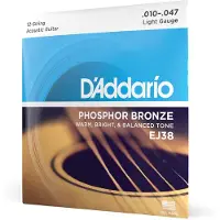 Daddario EJ38 Phosphor Bronze Light 12C 10-47