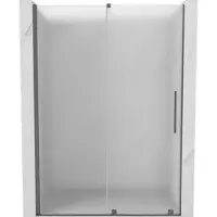 Mexen Porte de douche coulissante Velar 130 cm, givrée, gun metal brossé - 871-130-000-31-95
