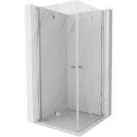 Mexen Mist-F Duo cabine de douche pliante 100 x 100 cm, transparent, chrome - 8A6-100L-100P-01-00