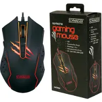 Schwaiger -GM3000- Souris de jeu | éclairage RGB | souris d'ordinateur avec câble et forme ergonomique | avec 6 boutons | noir | extra léger