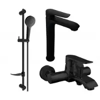 Mexen Pecos DF05 ensemble de baignoire, Noir - 72713DF05-70