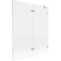Mexen Lunar Paroi de douche, à 2 volets, droite, 140 x 150 cm, transparent, nickel brossé - 897-140-100-97-00-P