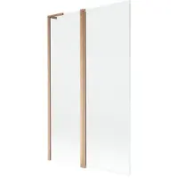 Mexen Mist L Paroi pliante pour baignoire à 2 volets 110 x 150 cm, transparent, cuivre brossé - 8A9L-110-011-65-00