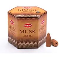 HEM Ctes d'encens bruns de dbit brun Musk Arme durable pour la positivit et l'aromathrapie en poudre en bois d'air pur pour le soulagement d